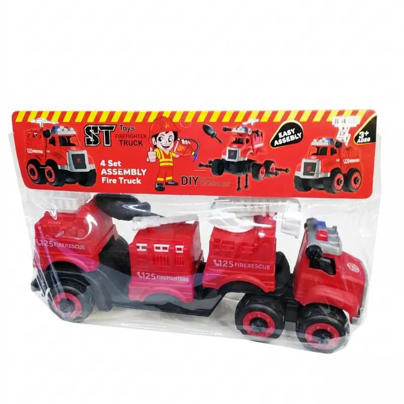ست ماشین آتش‌نشانی ۴ عددی مونتاژی / ST Toys — تصویر ۳