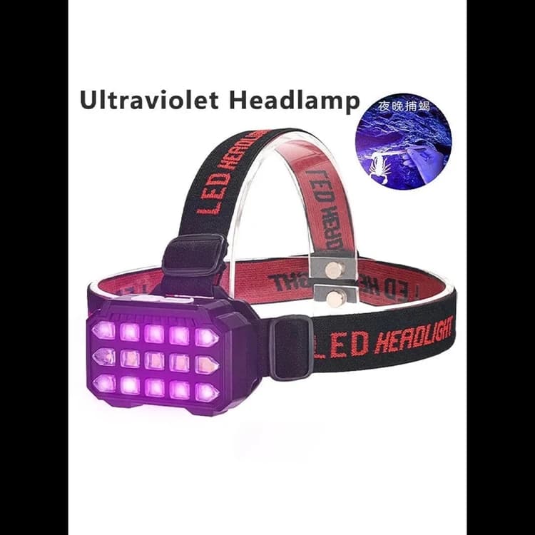 چراغ قوه پیشانی هدلایت شارژی مدل SQ- 818 -UV — تصویر ۵