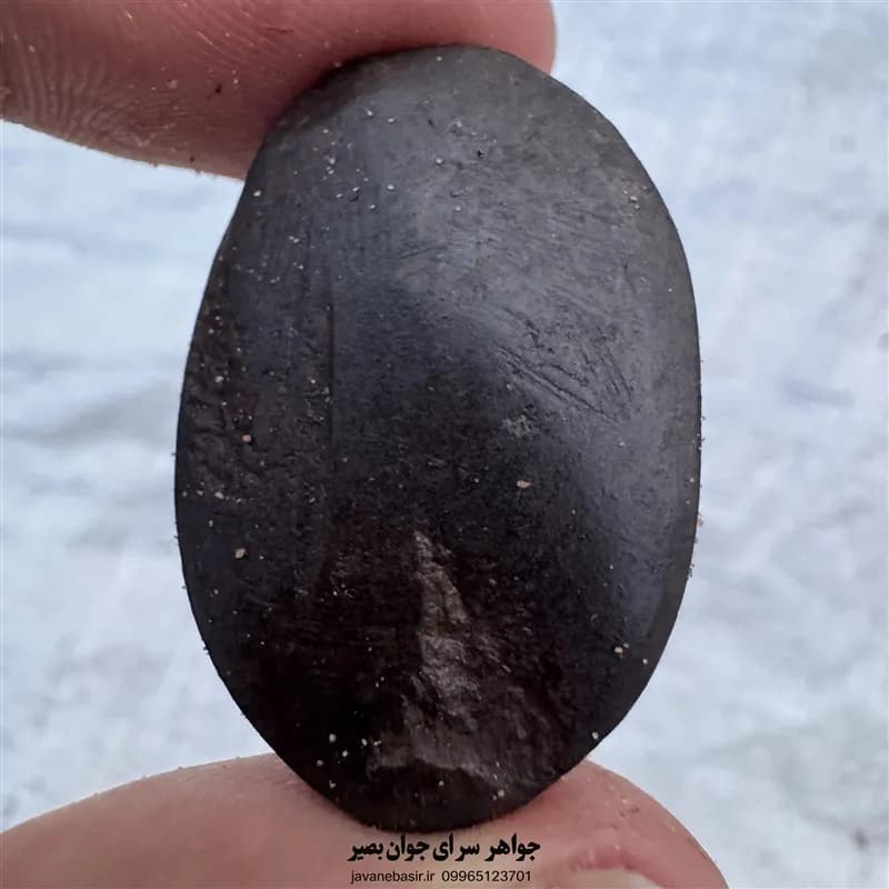 سنگ هبهاب کهنه مصور نقش برگ کد 0060 — تصویر ۲