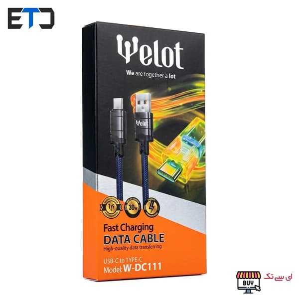 کابل شارژ کنفی TYPE-C ویلوت WELOT W-DC111 30W