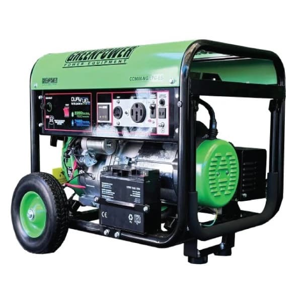 موتور برق گرین پاور ۷.۵ کیلووات CC9000NG/LPG-ES تک فاز — تصویر ۲
