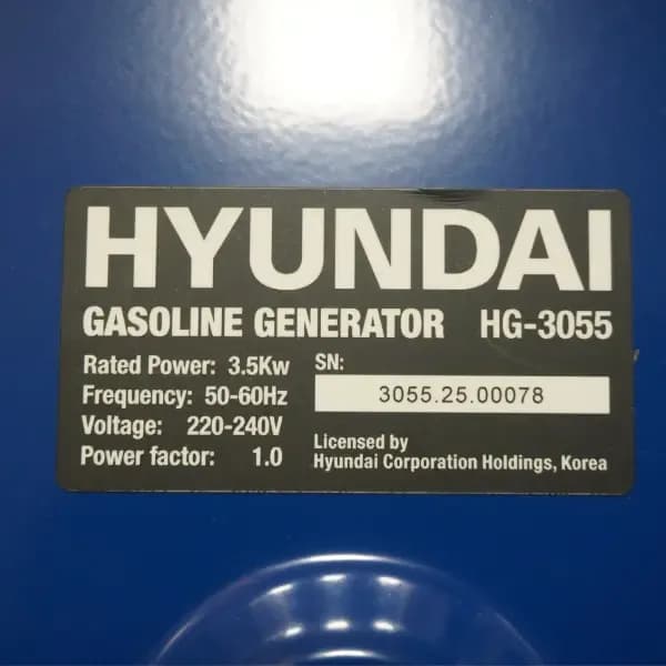موتور برق بنزینی هیوندای 3.5 کیلووات مدل HG3055 — تصویر ۵