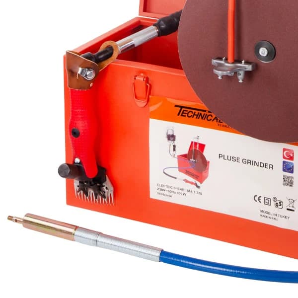 دستگاه پشم چین تکنیکال دینامی 850 وات تیزکن دار مدل MJ-T320 — تصویر ۳