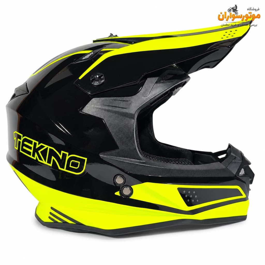 کلاه کاسکت کراسی TEKNO تکنو مشکی فسفری