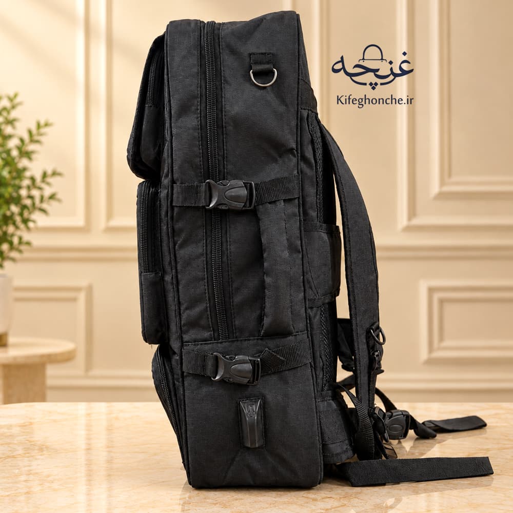 کوله پشتی مسافرتی چندکاره (جاکفشی دار، محفظه لپتاپ، قفل رمزدار و …) — تصویر ۶