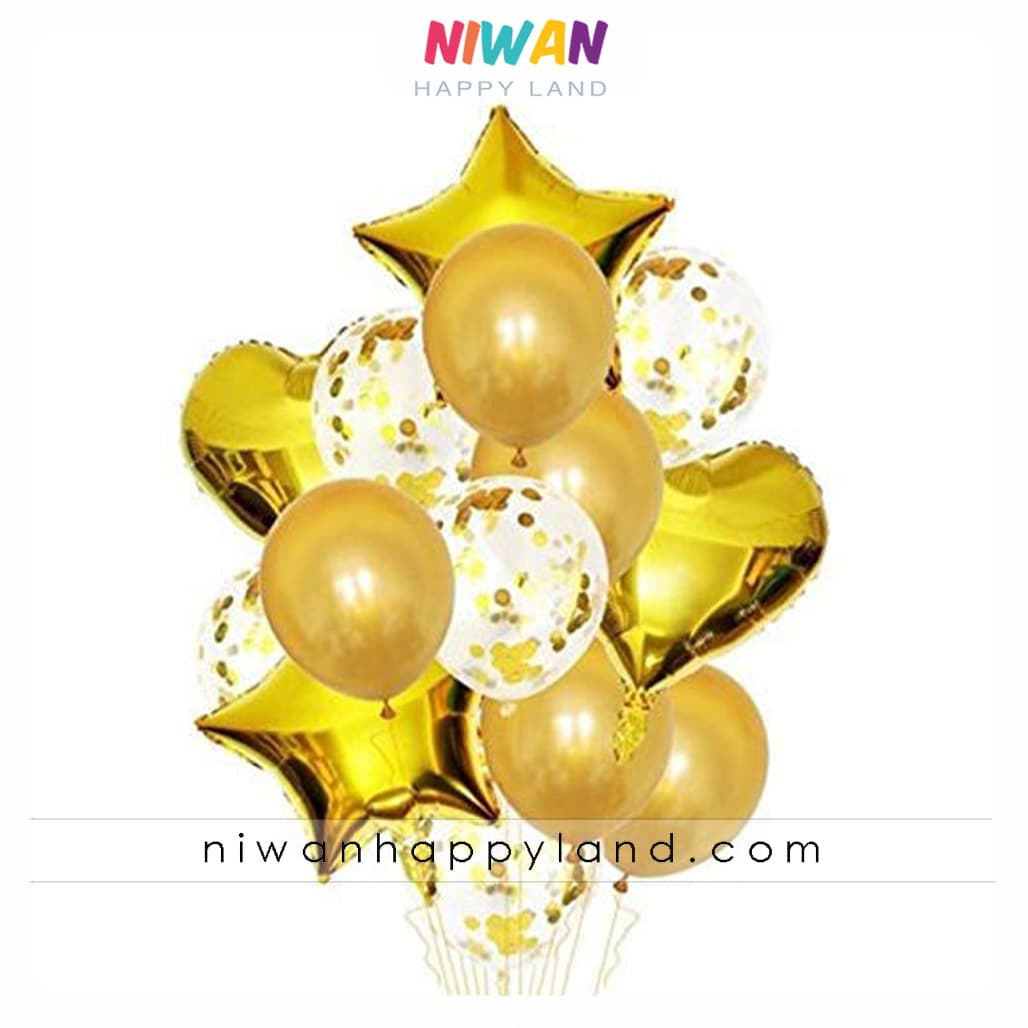 پک بادکنک طلایی ۱۴عددی