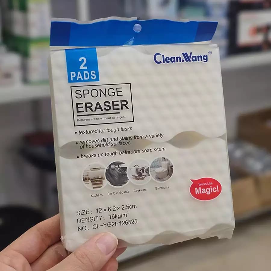 اسفنج جادویی مخصوص تمیز کردن سطوح مدل Clean Vang | در هر بسته دو عدد — تصویر ۲