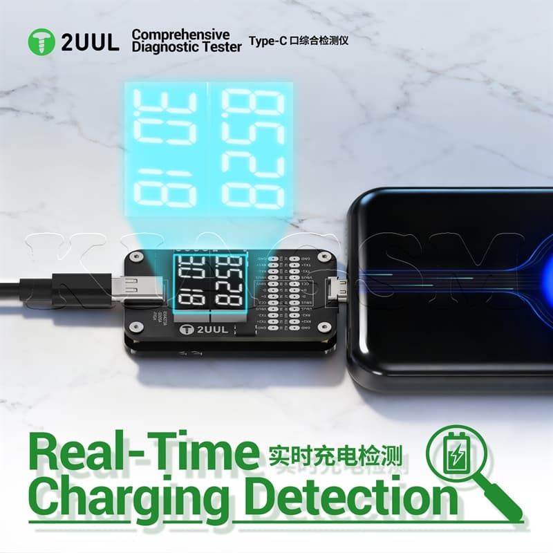 تستر شارژ و سوکت شارژ 2UUL PW32 TYPE-C — تصویر ۲