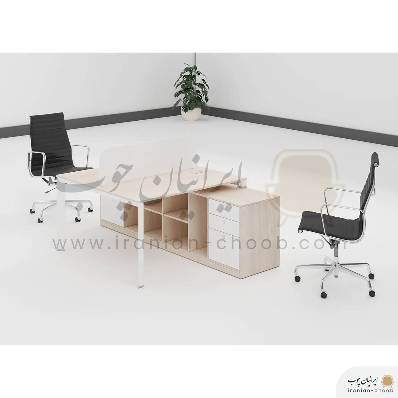 میز کارگروهی ایرانیان چوب مدل G205 — تصویر ۲