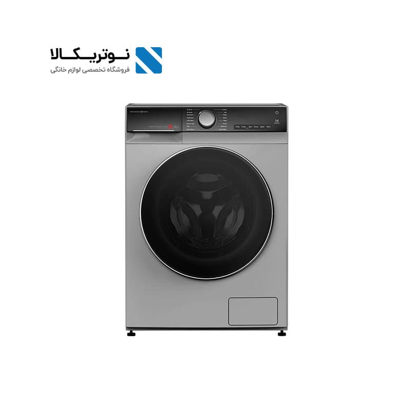 ماشین لباسشویی پاکشوما 8 کیلویی تمام اتوماتیک مدل L8 رنگ اینوکس