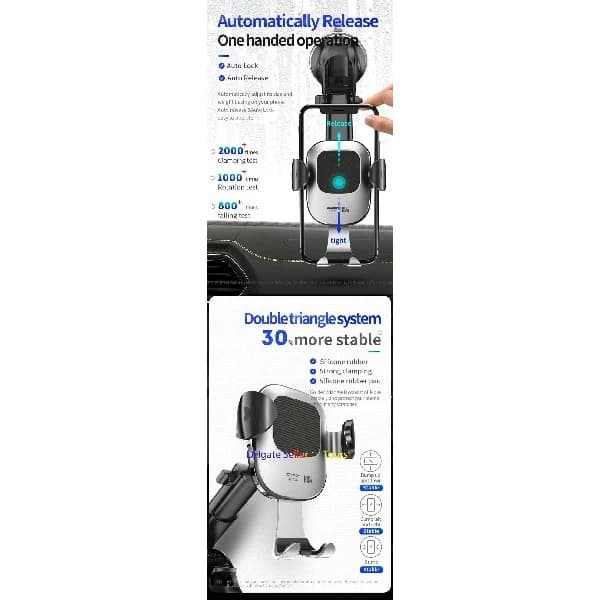 هولدر و پایه نگهدارنده جویروم Joyroom JR-ZS189 Car Holder مناسب گوشی 4 تا 6.5 اینچ — تصویر ۲