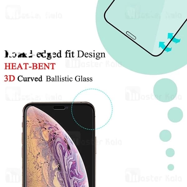 محافظ صفحه شیشه ای تمام صفحه تمام چسب آیفون Apple iPhone X / Xs Mocol Glass — تصویر ۴