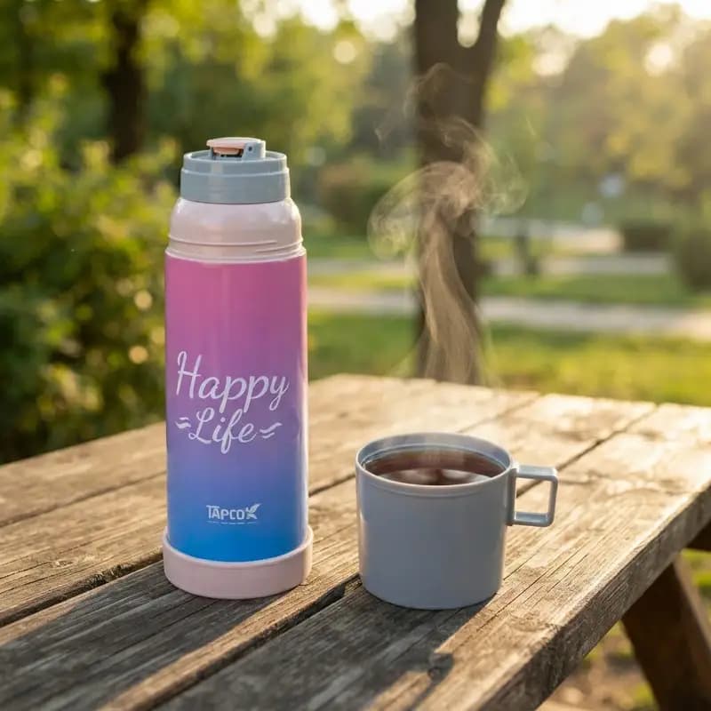 فلاسک کودک تاپکو طرح هپی لایف گنجایش 0.5 لیتر — تصویر ۵