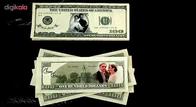 اسکناس تزئینی مدل دلار بسته 100 عددی — تصویر ۶