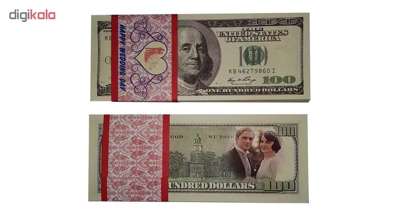 اسکناس تزئینی مدل دلار بسته 100 عددی — تصویر ۳
