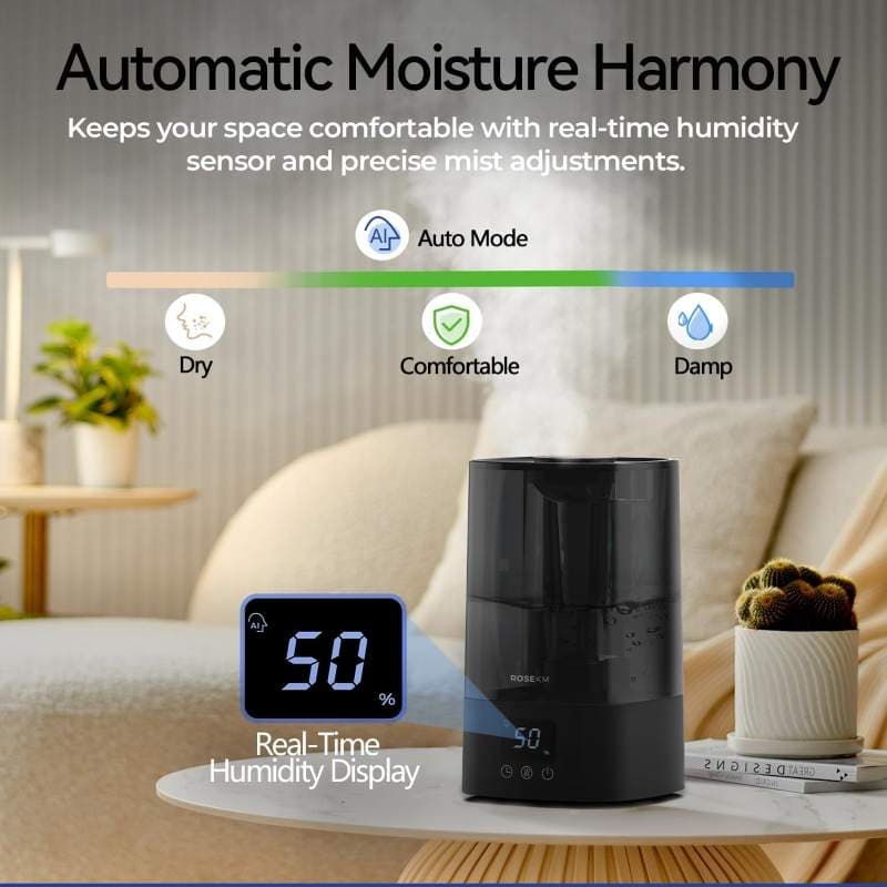 بخور و رطوبت ساز ROSEKM ظرفیت 4.5 لیتری با بخار سرد — تصویر ۸