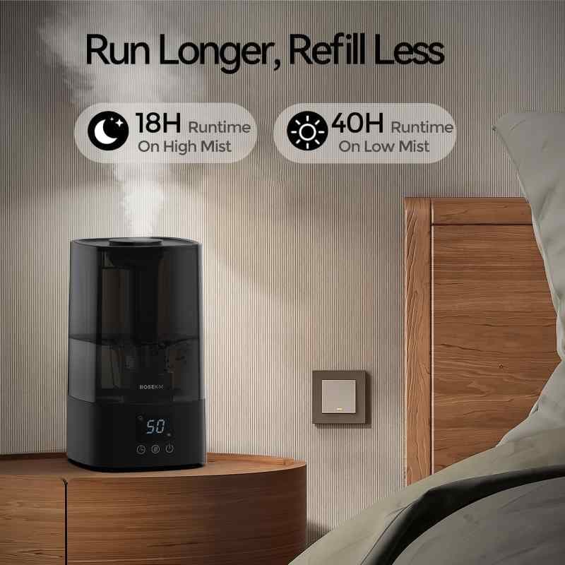 بخور و رطوبت ساز ROSEKM ظرفیت 4.5 لیتری با بخار سرد — تصویر ۷