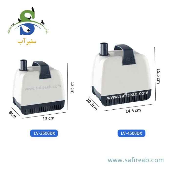 واتر پمپ کف کش خشک و تر آکواریوم LV-4500DX جینگی — تصویر ۴