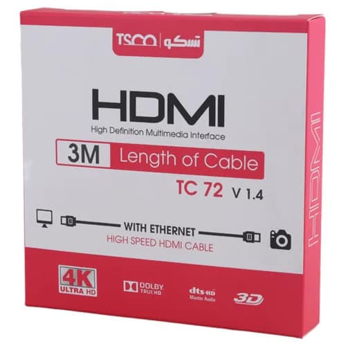 کابل HDMI 4K تسکو TC 72 طول 3 متر — تصویر ۸