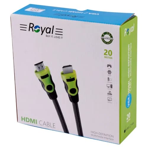 کابل HDMI رویال Royal طول 20 متر — تصویر ۷