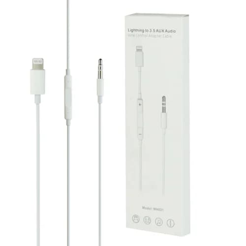 کابل تبدیل Lightning به AUX ریموت دار MH021 طول 1 متر