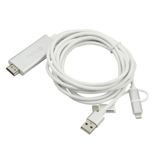 کابل تبدیل Lightning/MicroUSB/Type-C به HDMI پرووان PCH70 طول 2 متر — تصویر ۵