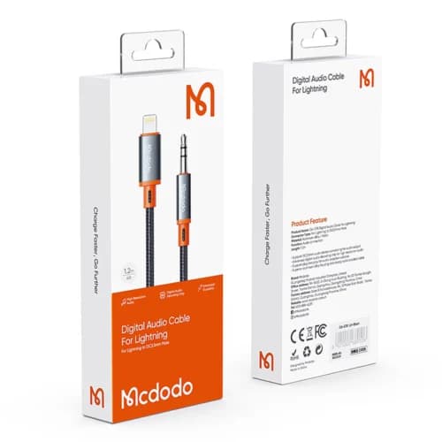 کابل تبدیل Lightning به AUX مک دودو CA-0780 طول 1.2 متر — تصویر ۲