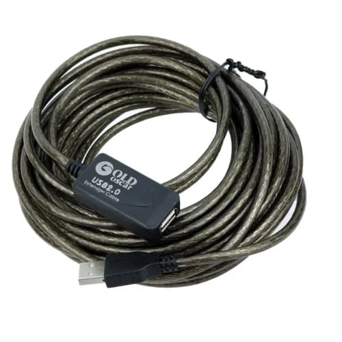 کابل افزایش طول USB گلد اسکار Gold Oscar طول 10 متر پک دار — تصویر ۲