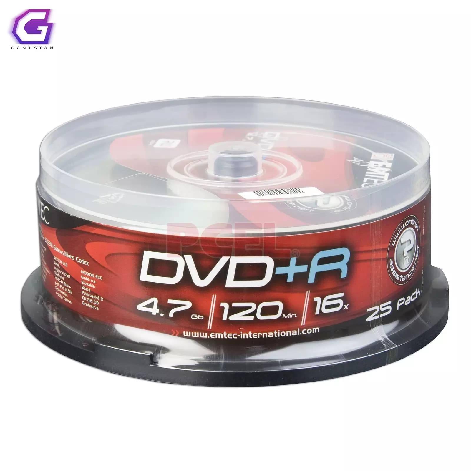 دی وی دی خام امتک مدل EMTEC DVD-R 4.7GB 16x – بسته 25 عددی — تصویر ۳