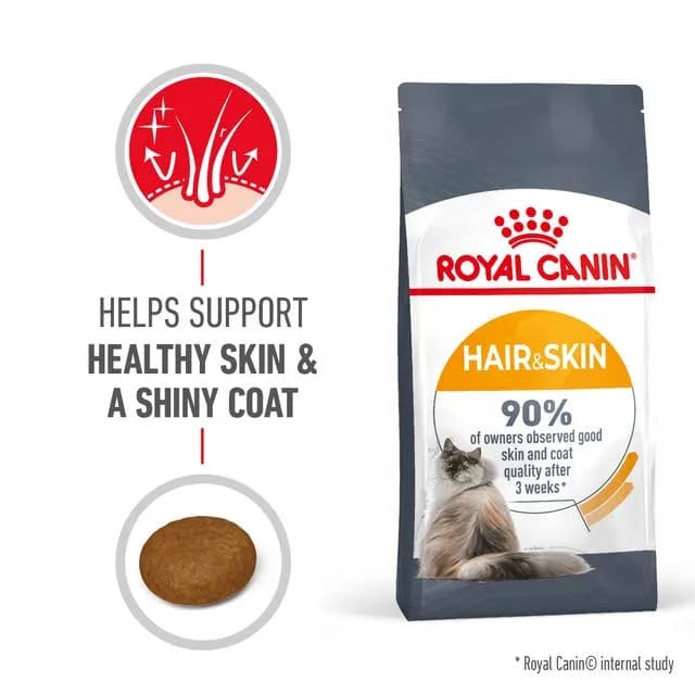 غذای خشک گربه بالغ برند ROYAL CANIN مدل HAIR & SKIN CARE — تصویر ۳