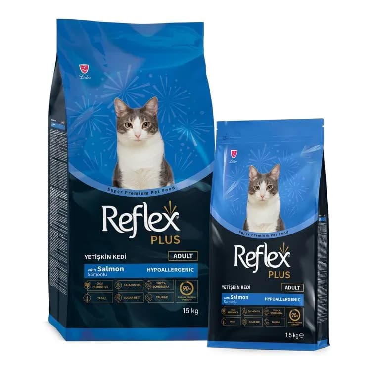 غذای خشک گربه بالغ برند Reflex plus مدل Salmon