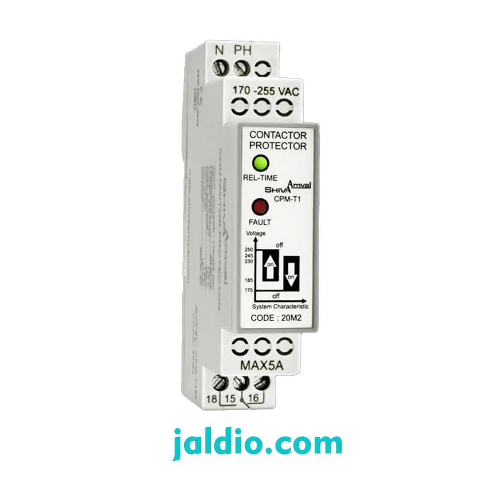محافظ کنتاکتور کنترل فاز تکفاز سری M شیوا امواج CPM-T1, CPM-T180