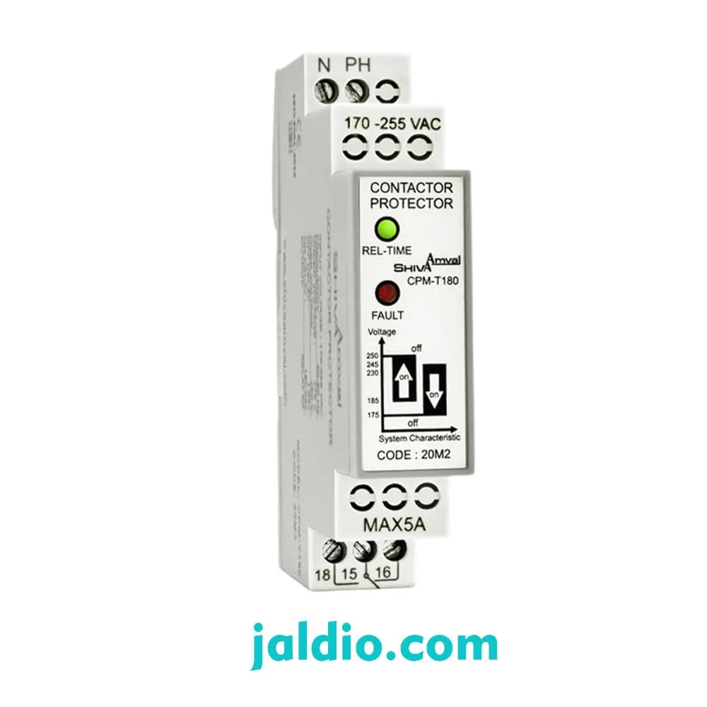 محافظ کنتاکتور کنترل فاز تکفاز سری M شیوا امواج CPM-T1, CPM-T180 — تصویر ۲