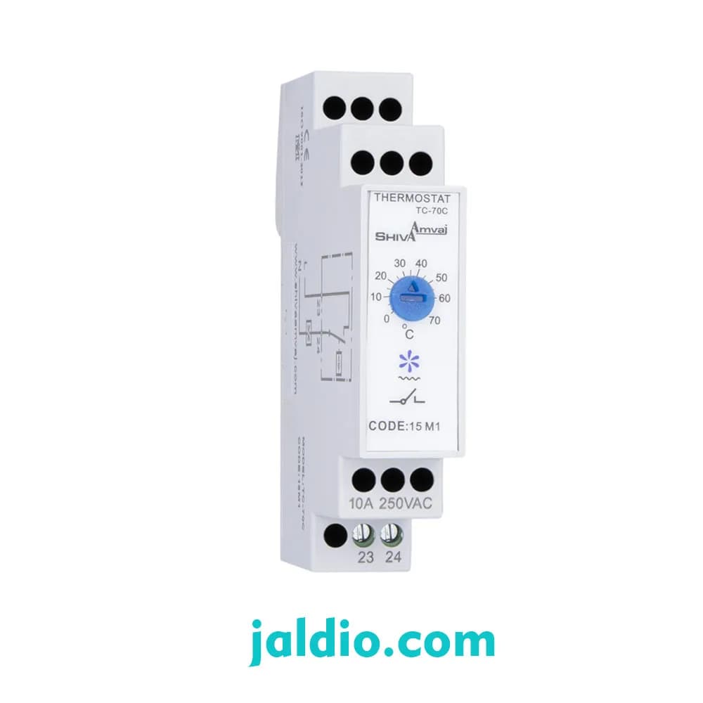 ترموستات تابلویی فن ، هیتر سری M شیوا امواج کد TC-70C | TC-70H