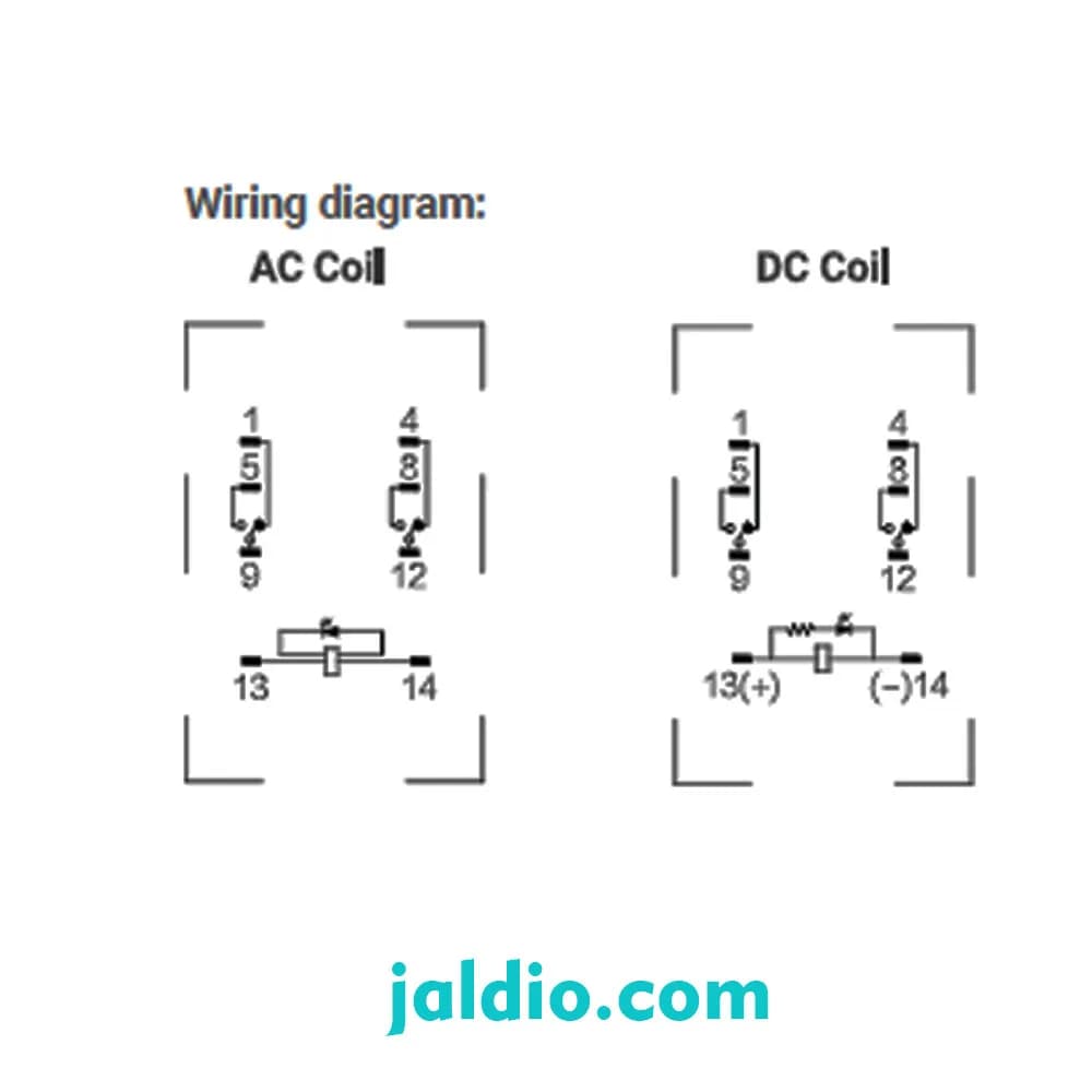 رله شیشه ای 110V ولت DC دوکنتاکت 10 آمپر رعد – TRB LT-2C-10A-110V DC — تصویر ۲