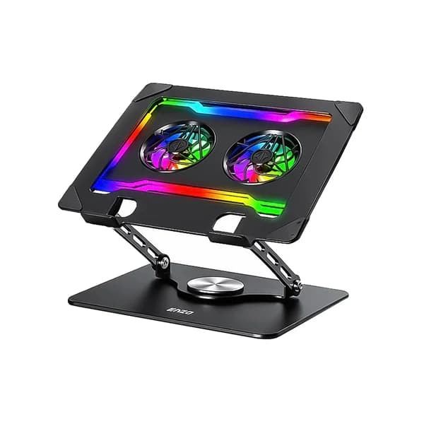 کول پد و استند لپ‌تاپ انزو مدل LF-290 با دو فن و نورپردازی RGB