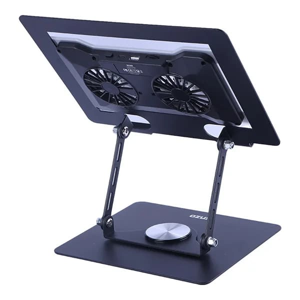 کول پد و استند لپ‌تاپ انزو مدل LF-290 با دو فن و نورپردازی RGB — تصویر ۴