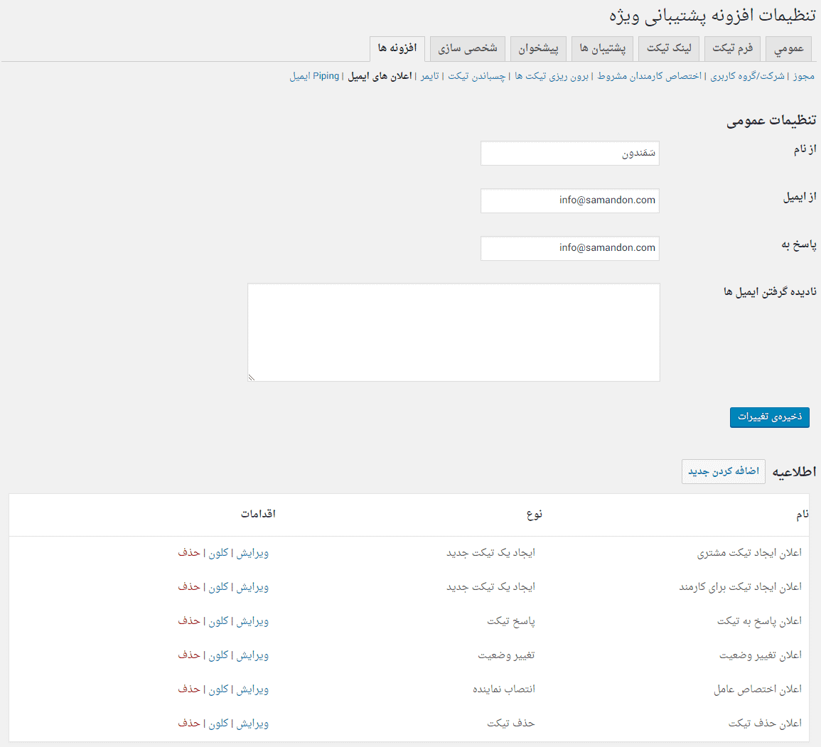 مجموعه افزودنی های 9.1.2 WP Support Plus – افزونه پشتیبانی و ارسال تیکت — تصویر ۴