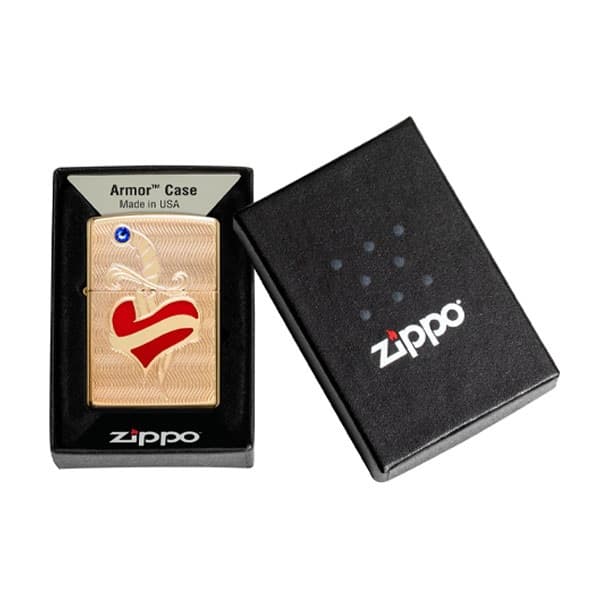 فندک زیپو اصل کد 49303 – Original Zippo Heart And Sword DESIGN — تصویر ۴