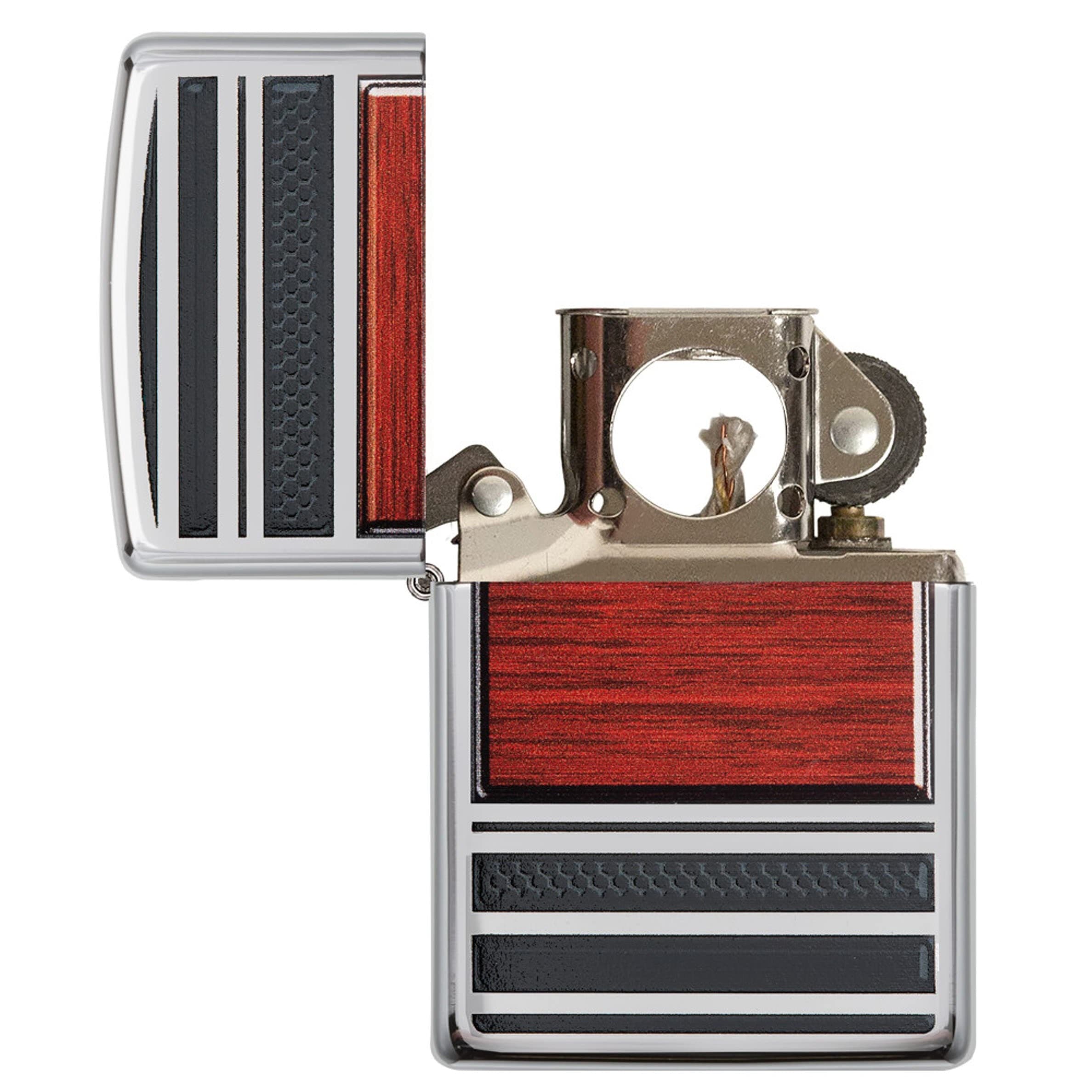 فندک زیو اصل کد 28676 – Original Zippo Steel And Wood — تصویر ۳