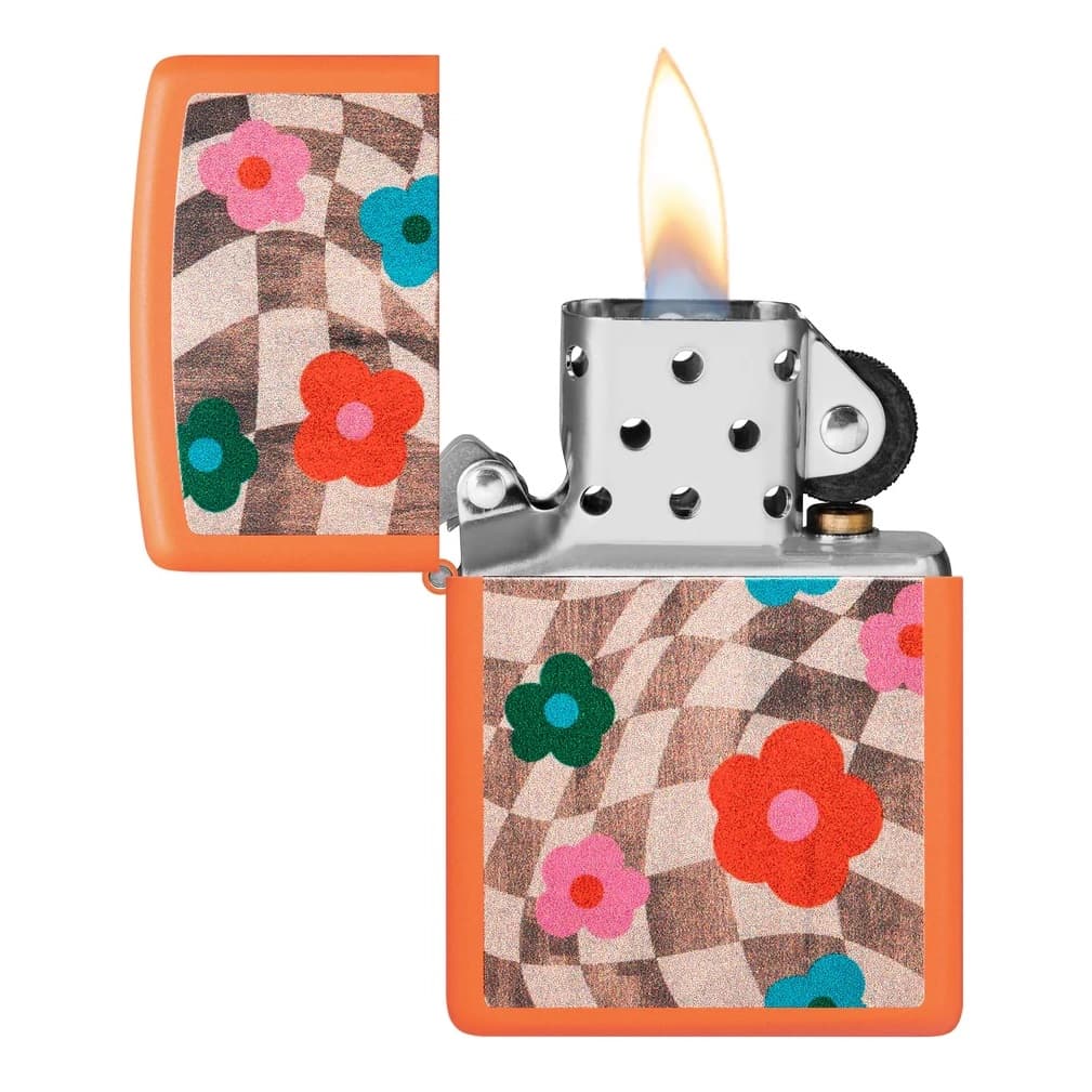 فندک زیپو اصل کد 48718 – Original Zippo Wavy Flower Design — تصویر ۴