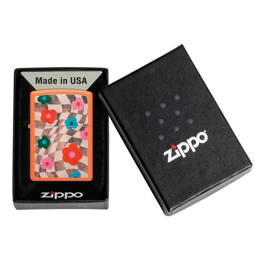 فندک زیپو اصل کد 48718 – Original Zippo Wavy Flower Design — تصویر ۶