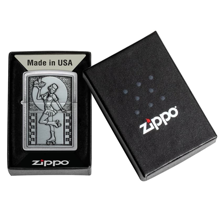 فندک زیپو اصل کد 48904 – Original Zippo Roller Waitress Emblem — تصویر ۲