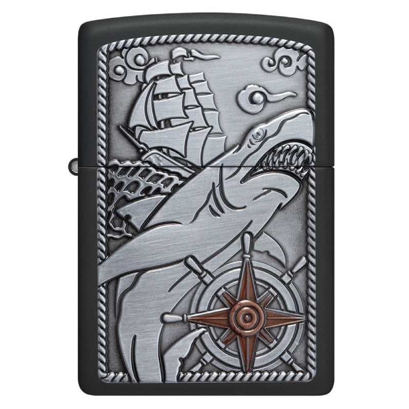 فندک زیپو اصل کد 48120 – Original Zippo Shark Ship Emblem