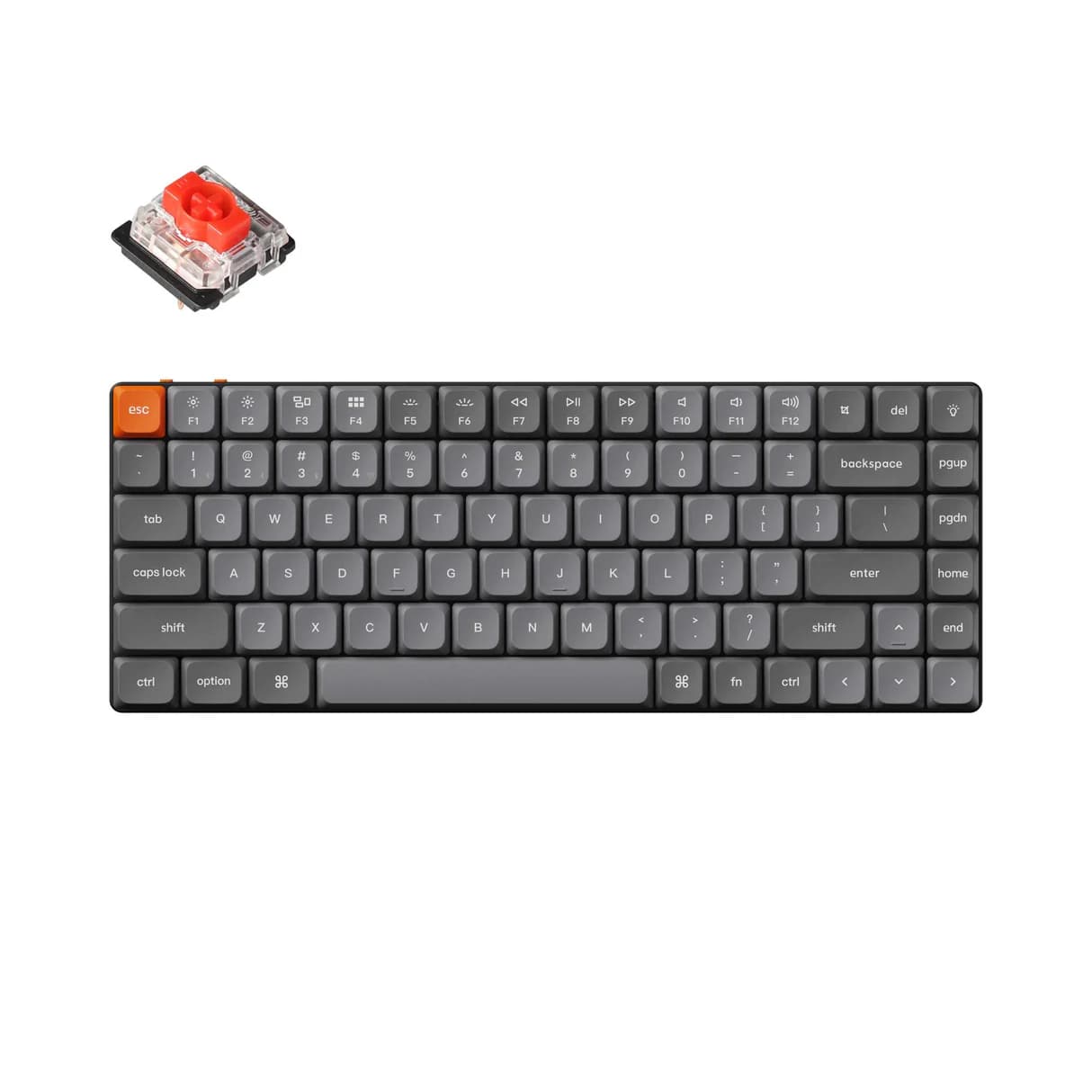 کیبورد بی سیم Keychron K3 Max Red RGB Hot swappable – K3M-H1