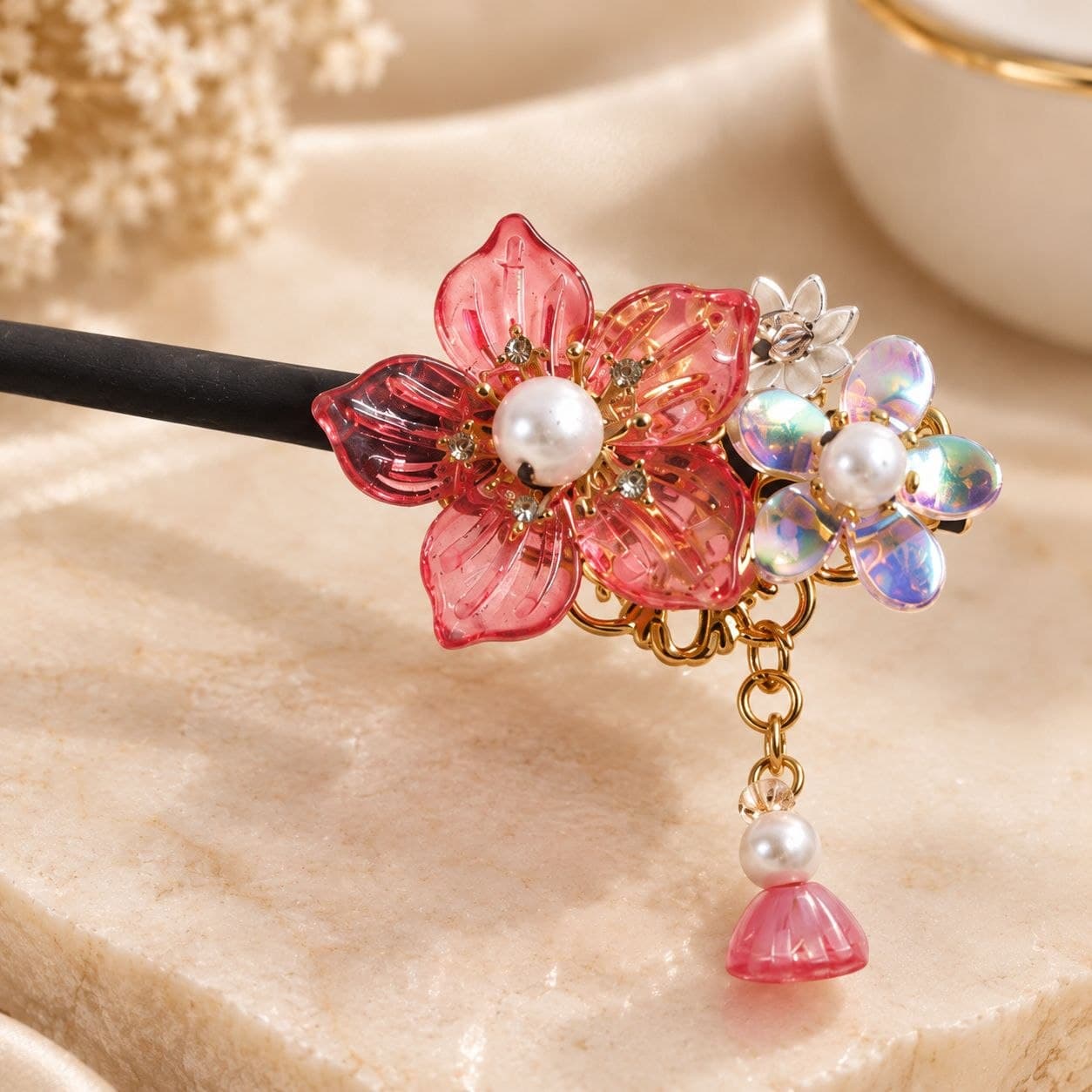 کانزاشی ژاپنی مدل گل و شکوفه — تصویر ۳