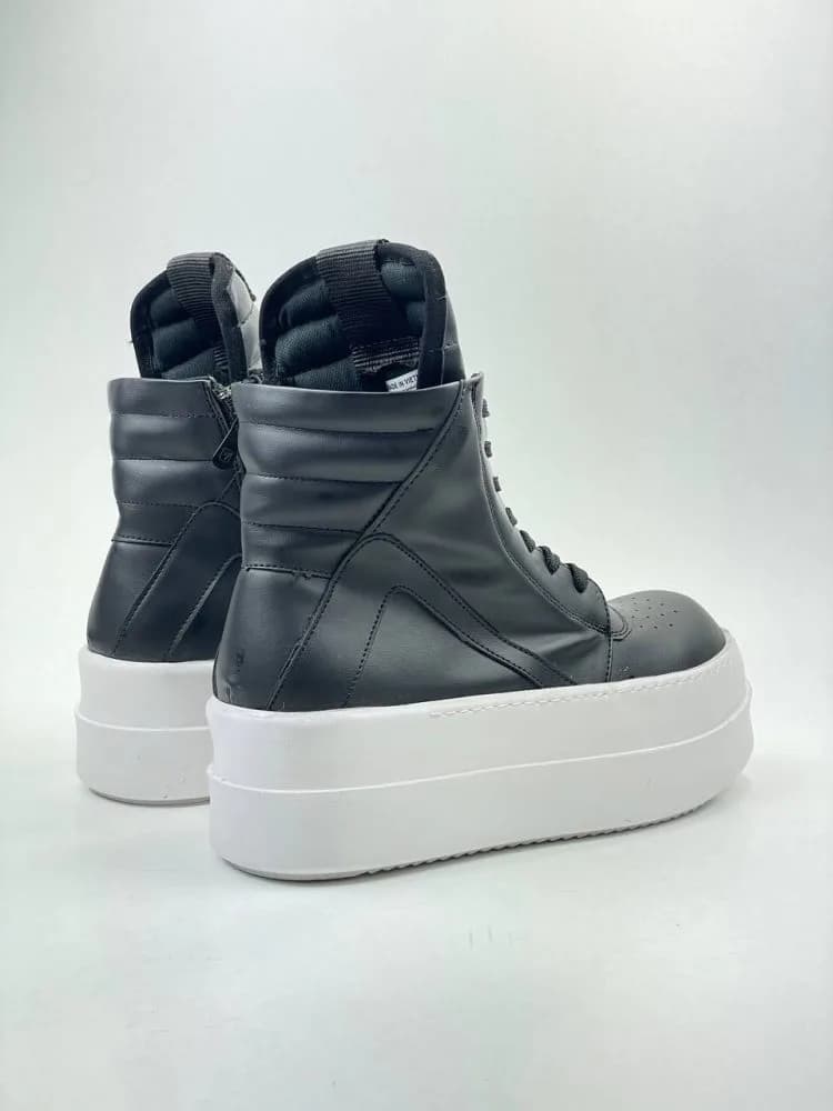 بوت ریک اونز RICK OWENS کد 3303 چرم مشکی مات یکدست — تصویر ۸