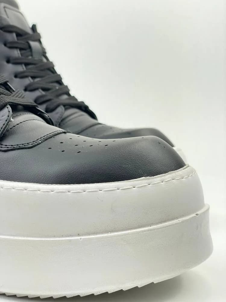 بوت ریک اونز RICK OWENS کد 3303 چرم مشکی مات یکدست — تصویر ۳