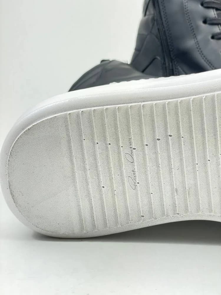 بوت ریک اونز RICK OWENS کد 3303 چرم مشکی مات یکدست — تصویر ۵