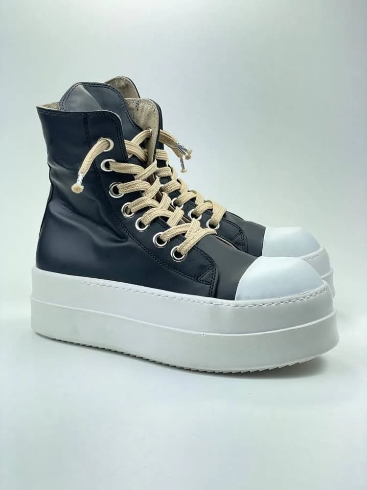 بوت ریک اونز RICK OWENS کد 3304 چرم مشکی مات — تصویر ۸